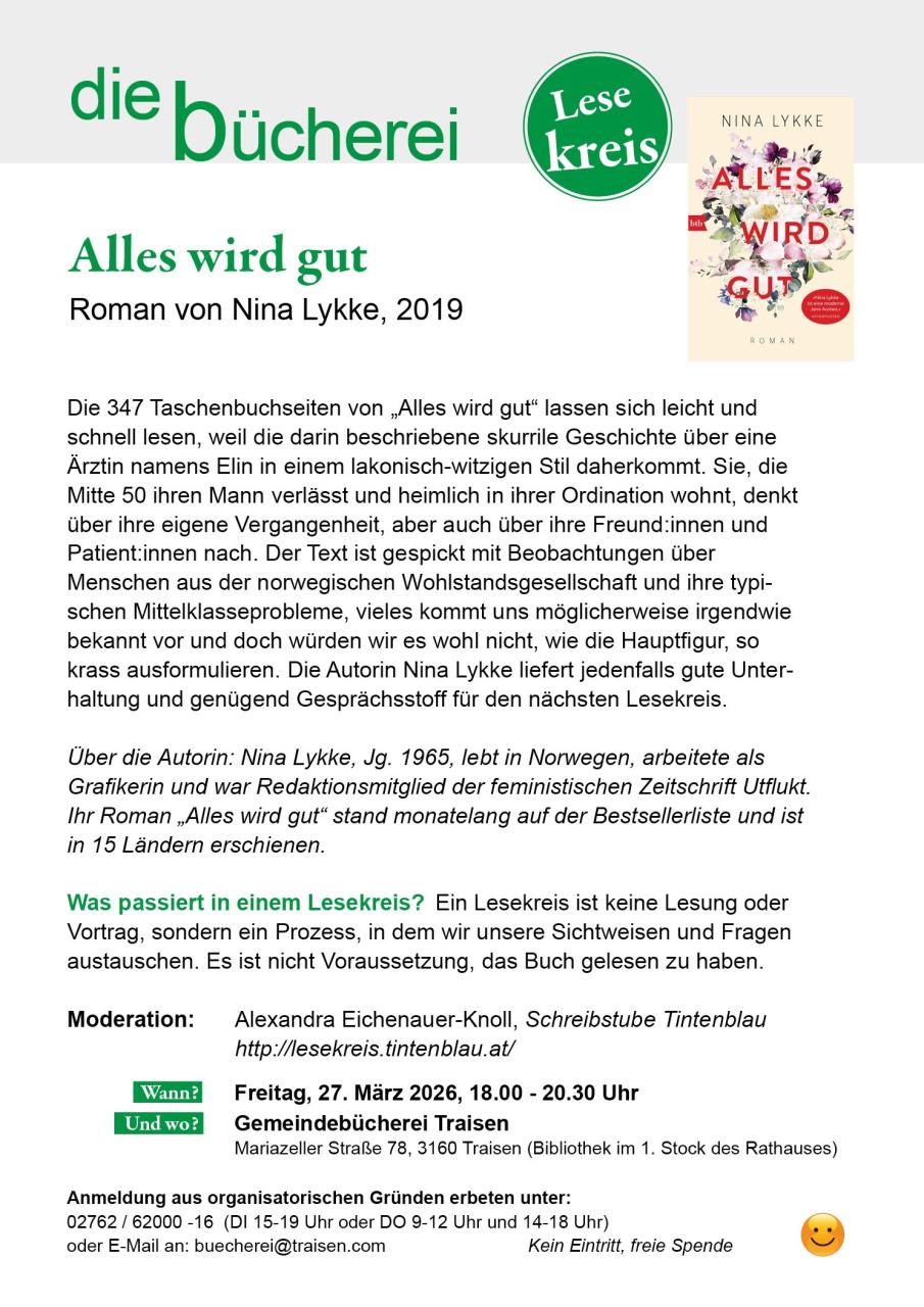 Flyer Ankündigung Lesekreis