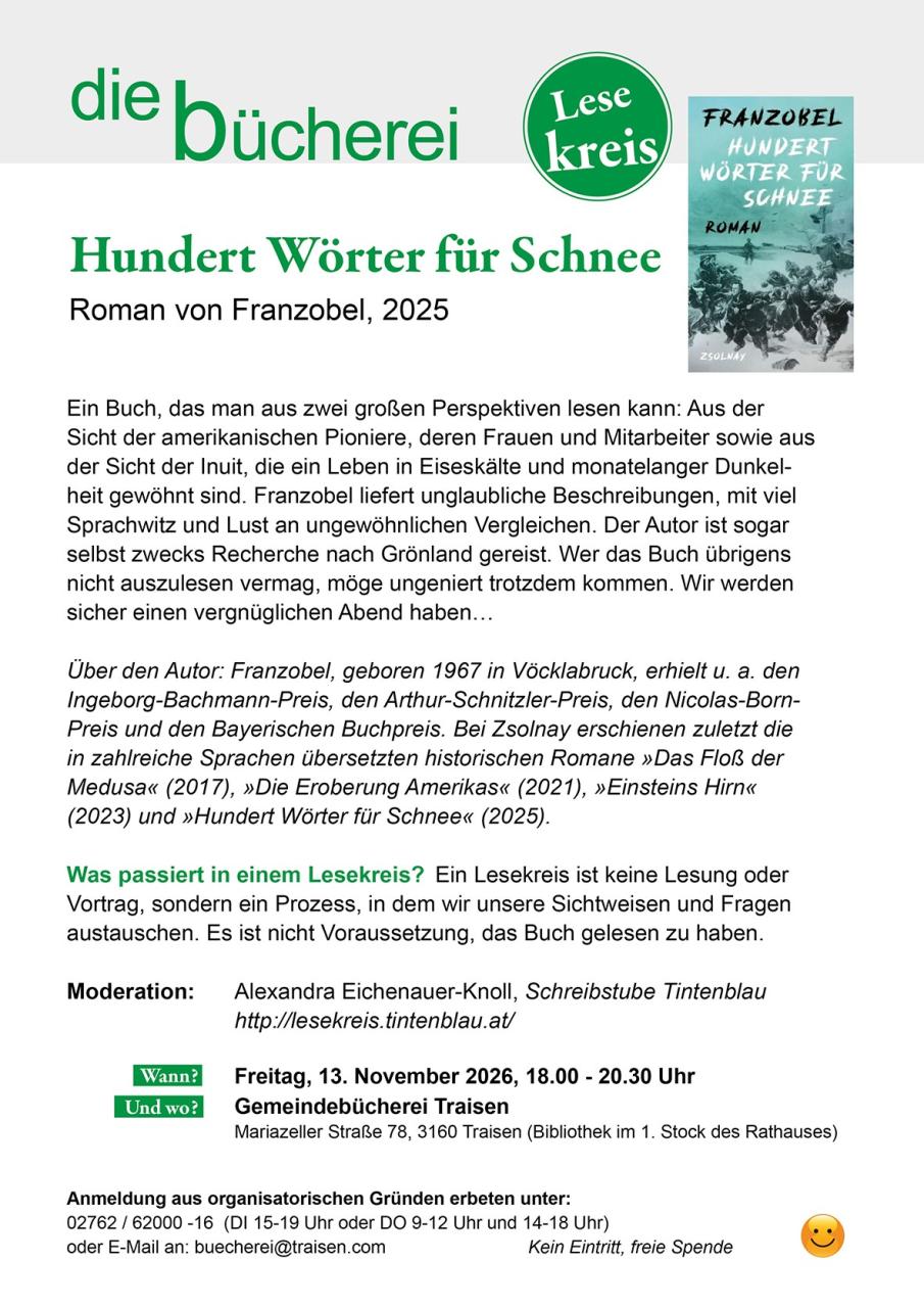 Franzobel-Lesekreis-Flyer
